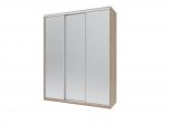 Шкаф-купе с зеркалами Сити Лайт дуб сонома 3 дверный 225 см