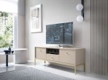 Тумба под ТВ Mono/Моно RTV154 Бежевый, золотые ножки,Perfect Home Ширина 154 см