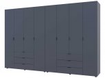 Шкаф Гелар 4+4 Дорос 8 дверная графит 310 см