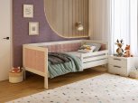 Дитяче ліжко дерев'яне з м'якою вставкою DrevKO Амелія Емаль