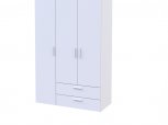 Шкаф для одежды Дорос Эктор 3 дверная с 2-мя ящиками белый 116 см
