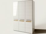 Шкаф 3Д Світ Меблів Бьянко 3 дверный белый глянец 150 см