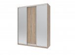 Шкаф-купе с зеркалом Дорос Сити Лайт дуб сонома 3 дверный 225 см