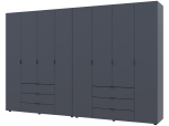 Шкаф Дорос Гелар графит 8 дверной 310 см