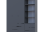 Шкаф для одежды Дорос Гелар графит 3-х дверный с пеналом 176,2 см