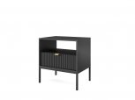 Тумба приліжкова Чорний/Чорні ніжки S54 Nova