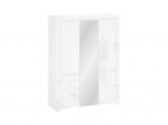 Шафка з дзеркалом Мебельбос 5d [F] 3 дверна білий глянець Lingo 151 см