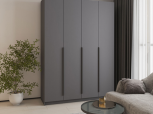 Шафа Mebelstar Оскар чотирьохдверна 160 см Антрацит 160 см