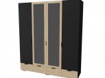 Шафа С-104 Neman Сканді 4 дверна графіт 189 см
