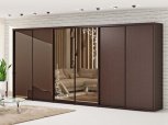 Шкаф-купе с зеркалом Комфорт мебель венге 6 дверный 540 см