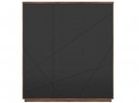 Шкаф SZF3D BRW Poland Forn 3 дверный черный 180 см