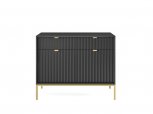 Комод Черный/Золотые ножки KSZ104 Nova