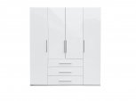 Шкаф 4дв 3шх Миромарк Магнум 4 дверный белый 196 см