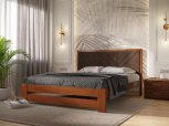 Ліжко дерев'яне з м'якою вставкою ArborDrev Симфонія Преміум Сосна / Бук