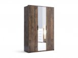 Шкаф 3дв с зеркалом Миромарк Квадро 3 дверный дуб барокко 138 см