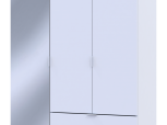Шкаф для одежды Дорос Гелар белый 2-х дверный/Зеркало 116,5 см