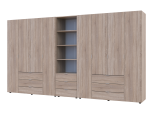 Шафа Дорос Гелар восьмидверна з пеналом Дуб Сонома 370 см