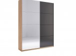 Шафа-купе із дзеркалом Міромарк Луна 2 дверна дуб крафт 150 см
