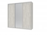 Шкаф-купе с зеркалом Дорос Сити Лайт белое дерево 3 дверный 225 см