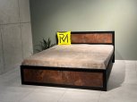 Кровать LOFT 160×200 Дуб Сонома / Чёрный мат MebliRoMax