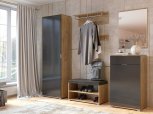Модульная прихожая Миромарк Луна Дуб крафт / Мат лава
