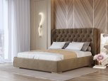 Кровать мягкая двуспальная Лев Амстердам с подъемным механизмом и нишей для белья