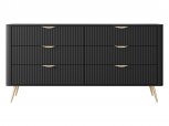 Комод 6S/163 Чорний/Золоті ніжки Lante