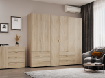 Шкаф Дорос Гелар дуб сонома 6 дверной 232,5 см