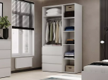Шкаф распашной комбинированный 3-дверный Art In Head №2 Light 120см