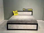 Кровать LOFT 180×200 + подъёмный механизм Дуб Сонома / Чёрный мат MebliRoMax