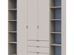 Шафа Дорос Гелар трьохдверна з двома етажерками Кашемір 193 см