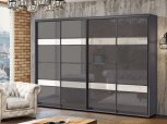 Шкаф-купе Комфорт мебель Модель-5 графит 4 дверный 400 см