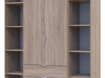 Шкаф Дорос Гелар дуб сонома с 2 Этажерками 2-х дверный 153,9 см