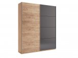 Шкаф-купе без зеркал Миромарк Луна 2 дверный дуб крафт 200 см