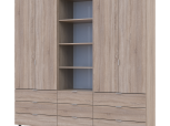 Шкаф для одежды Дорос Гелар дуб сонома 4-х дверный с пеналом 215 см
