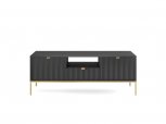 Тумба під ТВ Nova/Нова RTV154 Чорний золоті ніжки Perfect Home Ширина 154 см