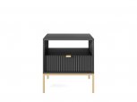 Тумба прикроватная Черный/Золотые ножки S54 Nova