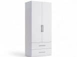 Шкаф 2дв 2шх Миромарк Фемели 2дверный белый 90 см