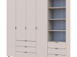Шкаф для одежды Дорос Гелар кашемир 4-х дверной с пеналом 215 см