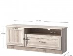 Шафка ТВ 1D1S/130 каштан nairobi Lizbon 3