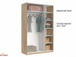 Шкаф 3дв с зеркалом Миромарк Тедди 3 дверный дуб артизан 135 см 12
