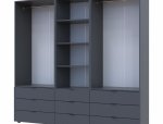 Шкаф Дорос Гелар четырёхдверный с пеналом Графит 215 см 3