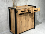 Тумба LOFT 2ш2д Дуб Сонома / Чёрный мат MebliRoMax 0