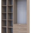 Шкаф Дорос Гелар дуб сонома с 2 Этажерками 2-х дверный 153,9 см 2