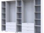Шкаф Дорос Гелар белый с Этажеркой 6 дверной 270,7 см 0