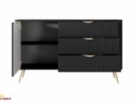 Комод 1D3S/138 Чорний/Золоті ніжки Lante 0