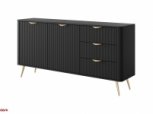 Комод 2D3S/163 Чорний/Золоті ніжки Lante 3