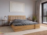 Ліжко двоспальне дерев'яне ArborDrev Регіна Люкс масив Сосна / Бук 1