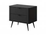 Тумба прикроватная 2S Черный/Черные ножки Lante 2