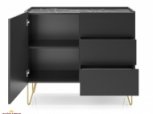 Комод Гармоні / Harmony KSZ97 Чорний / Чорний мармур роял 0